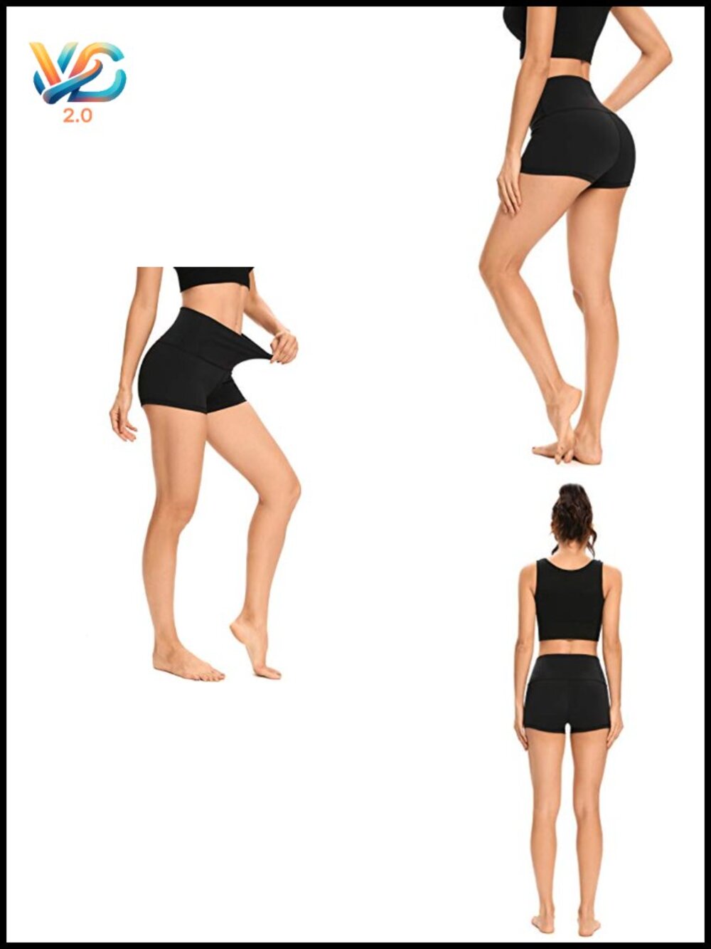 High Waist Yoga Shorts Tummy Control Workout Running Biker Volleyball Shorts